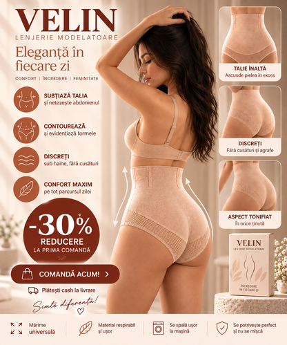VELIN™ – Lenjerie modelatoare cu talie înaltă | 1+1 GRATIS